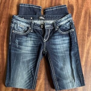 Express Rerock  Dark Blue Skinny Jeans